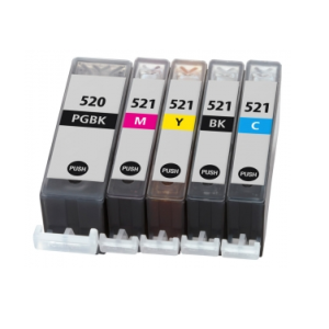 Canon pixma MP550 inkt cartridges CLI-521 / PGI-520 set 5 stuks Compatible