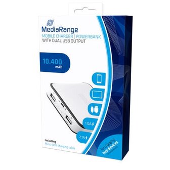  MediaRange Powerbank 10.400mAh 4x laden