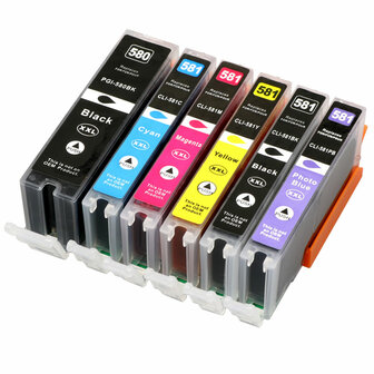 Canon pixma TS9551 inktcartridges CLI-581 XL / PGI-580 XL set 6 stuks huismerk