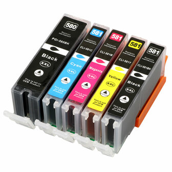 Canon pixma TS6350 inktcartridges CLI-581 XL / PGI-580 XL set 5 stuks huismerk