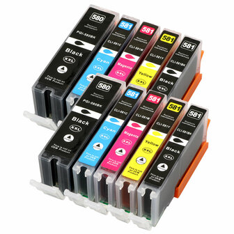 Canon pixma TR8550 inktcartridges CLI-581 XL / PGI-580 XL set 10 stuks huismerk