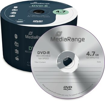 MediaRange DVD-R 4.7 GB 50 stuks 