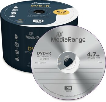 MediaRange DVD+R 4.7 GB 50 stuks 