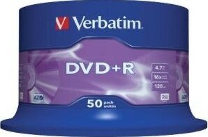 Verbatim DVD+R 4.7 GB Matt Silver 50 stuks 