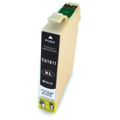 Epson inkt cartridges T18 XL Bk (T1811) Compatible 