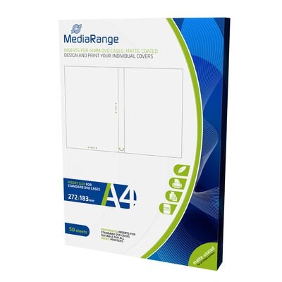  MediaRange DVD 14mm cover inserts 50 stuks