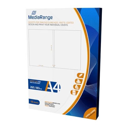  MediaRange DVD 7mm cover inserts 50 stuks