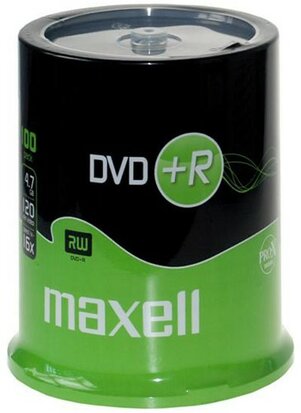 Maxell DVD+R 4.7 GB 100 stuks Cakebox