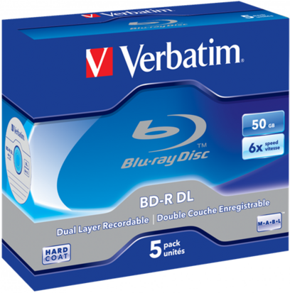 Verbatim BD-R DL 50 GB 6x Speed In Jewelcase 5 Stuks