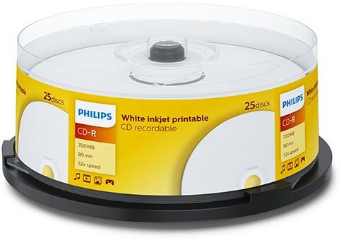 Philips CD-R 700 MB Inkjet Printable 25 stuks