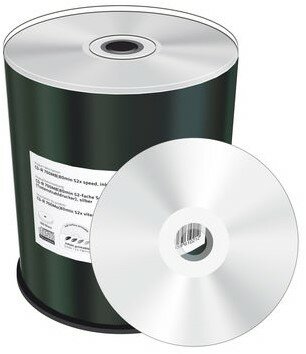 MediaRange CD-R 700 MB Inkjet Zilver Printable 100 Stuks