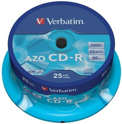 Verbatim CD-R 700 MB AZO Crystal 25 stuks