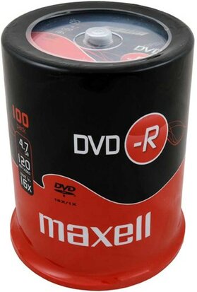 Maxell DVD-R 4.7 GB 100 stuks Cakebox