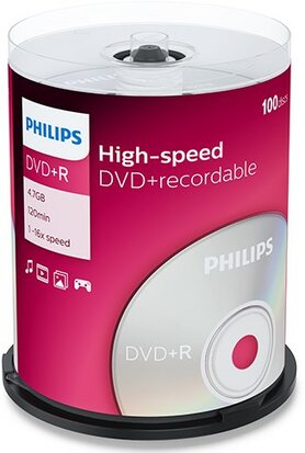 Philips DVD+R 4.7 GB 100 stuks