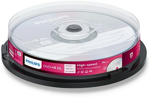 Philips DVD+R DL 8.5 GB 10 stuks 