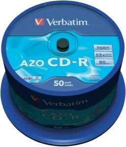 Verbatim CD-R 700 MB AZO Crystal 50 stuks